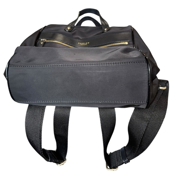 Radley London Black Nylon Leather Trim Gold Hardware Backpack or Laptop Purse - Picture 5 of 11